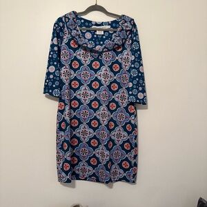 Gretchen Scott ruffle neck dress size large